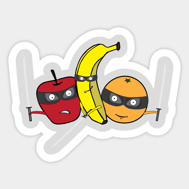 Fruit Ninja Ninja Sticker TeePublic